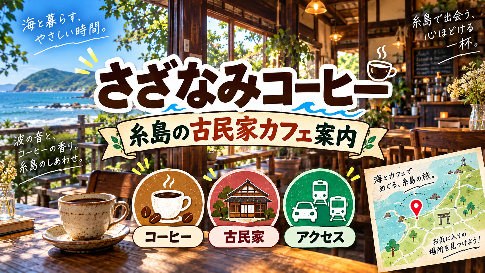 さざなみコーヒーの古民家カフェを案内するアイキャッチ画像