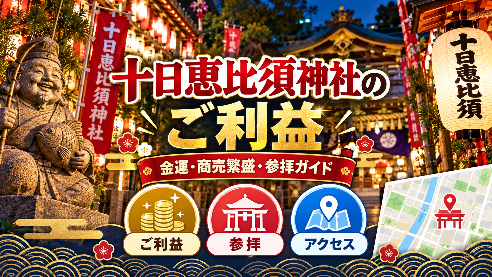 十日恵比須神社のご利益と参拝を案内するアイキャッチ画像